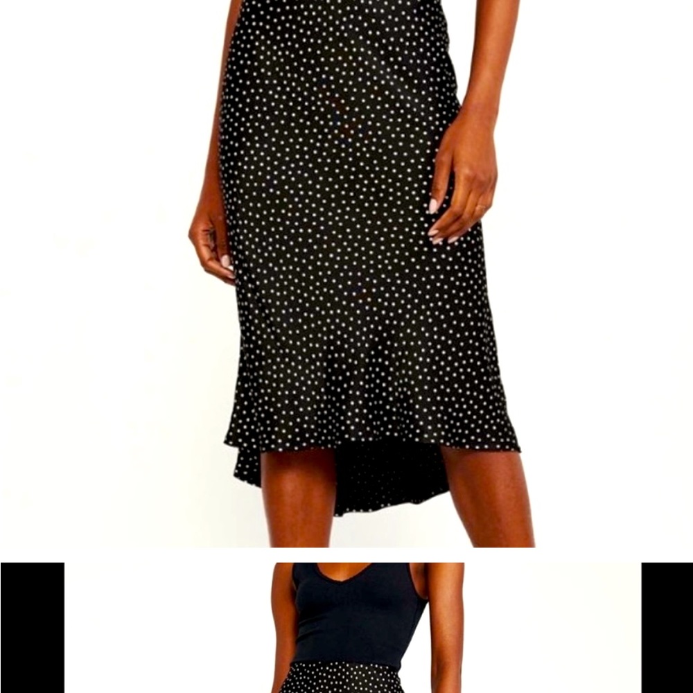 Abercrombie & Fitch Satin midi skirt